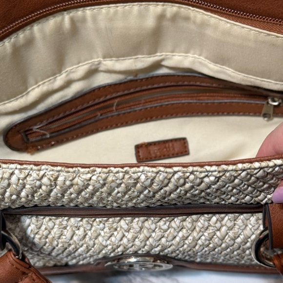 Rosetti Brown and Cream Shoulder Bag with Textured Design - Picture 14 of 14